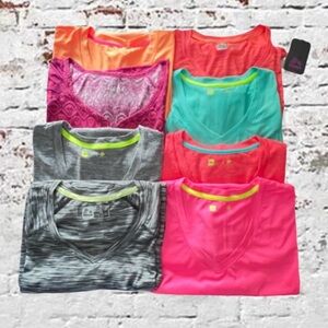 Xersion & Made for Life 1X Sport Short and long Sleeve Work Out Shirts Lot of 8